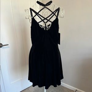 Killstar Black Velvet Dress